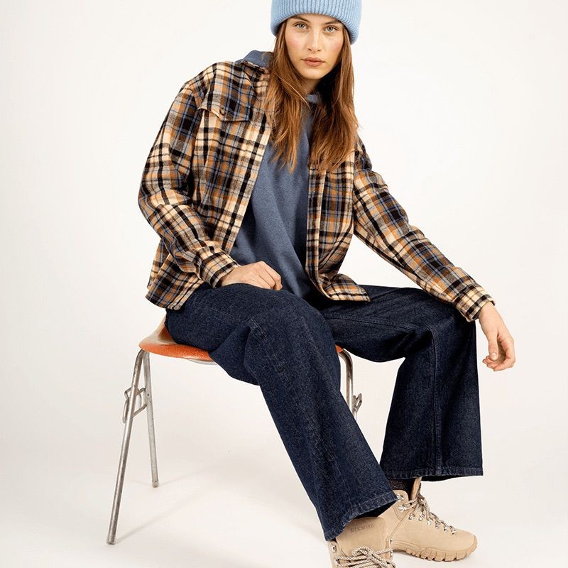 Mid-length denim skirt woman Spring/summer 2021 new thin high waisted slit hip wrap skirt A-line skirt