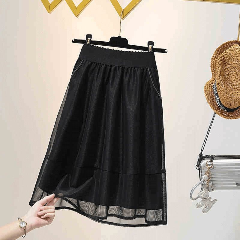 New polo collar dress for summer women's college style aging irregular hem long skirt